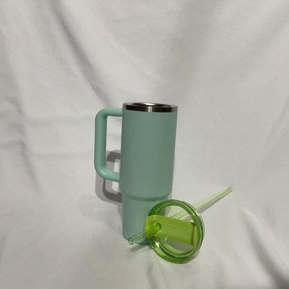 Mexico Stanley X Starbucks Tumbler 30 Oz With Handle & Straw - Mint Green Stainl - Picture 3 of 8